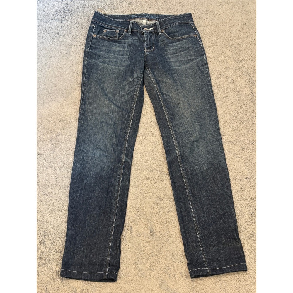 Tommy Hilfiger Womens Straight Leg Dark Wash Denim Jeans Size 0R 28x28